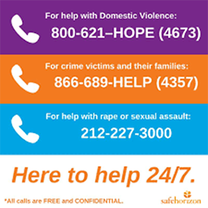 Domestic violence helplines information